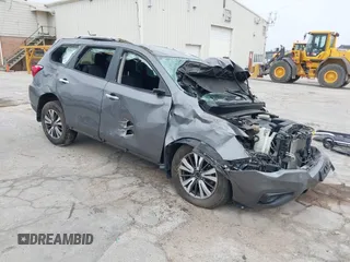 2017 Nissan Pathfinder SL with VIN 5N1DR2MM9HC695441, listed as a IAAI auction lot 42055333 with 89,619 mi miles and . Bid and sale history available at DreamBid. Image 1.
