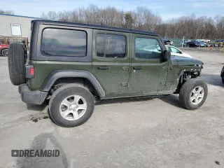 2022 Jeep Wrangler Unlimited Sport S with VIN 1C4HJXDG2NW151250, listed as a Copart auction lot 46073145 with 46,531 mi miles and Salvage Title. Bid and sale history available at carsss.com. Image 3.