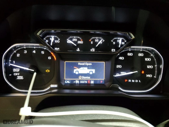 2019 GMC Sierra 1500 SLT with VIN 3GTU9DED9KG164646, listed as a Copart auction lot 47181585 with 32,276 mi miles and Salvage Title. Bid and sale history available at carsss.com. Image 9.