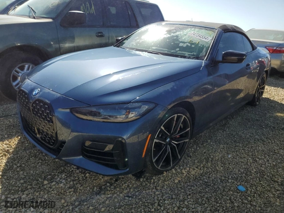 2024 BMW 4 Series M440i xDrive with VIN WBA63AT02RCN54720, listed as a Copart auction lot 74734554 with 9,144 mi miles and Non Repairable. Bid and sale history available at carsss.com. Image 1.