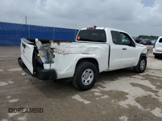 2024 Nissan Frontier S with VIN 1N6ED1CL8RN640752, listed as a Copart auction lot 62077035 with 14,425 mi miles and Salvage title. Bid and sale history available at DreamBid. Image 3.