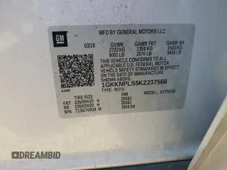 2019 GMC Acadia Denali with VIN 1GKKNPLS5KZ237568, listed as a Copart auction lot 45742705 with 129,737 mi miles and Salvage Title. Bid and sale history available at carsss.com. Image 13.