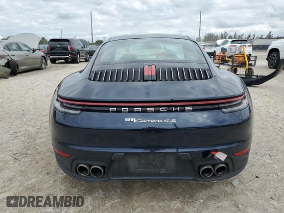 2020 Porsche 911 Carrera S with VIN WP0AB2A98LS226271, listed as a Copart auction lot 52161985 with 0 mi miles and Salvage Title. Bid and sale history available at carsss.com. Image 6.