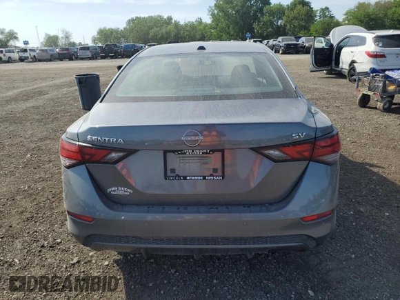2024 Nissan Sentra SV with VIN 3N1AB8CV7RY223419, listed as a Copart auction lot 55936995 with 21,623 mi miles and Salvage title. Bid and sale history available at DreamBid. Image 6.