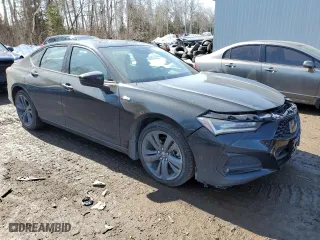 2023 Acura TLX w/A-Spec Package with VIN 19UUB6F58PA800035, listed as a Copart auction lot 47966865 with 35,977 mi miles and Salvage Title. Bid and sale history available at carsss.com. Image 4.