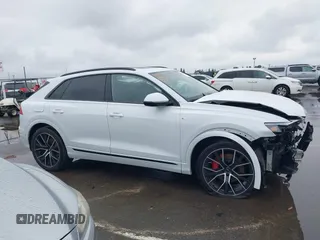 2020 Audi Q8 Premium Plus with VIN WA1EVAF1XLD001371, listed as a IAAI auction lot 41598033 with 39,744 mi miles and . Bid and sale history available at DreamBid. Image 14.