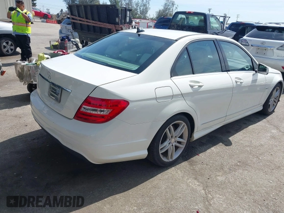 2012 Mercedes-Benz C-Class C 250 Sport with VIN WDDGF4HB4CA629310, listed as a IAAI auction lot 41760959 with 105,288 mi miles. Bid and sale history available at carsss.com. Image 4.