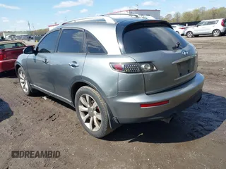 2005 Infiniti FX z VIN JNRAS08W85X218158, wystawiony jako IAAI lot #41991927 z przebiegiem 266 791 mil mil oraz . Historia ofert i sprzedaży dostępna na DreamBid. Obrazek 3.