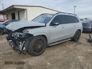 2024 Mercedes-Benz GLS 63 AMG with VIN 4JGFF8KE8RB072447, listed as a Copart auction lot 89404345 with 10,821 mi miles and Salvage title. Bid and sale history available at DreamBid. Image 1.