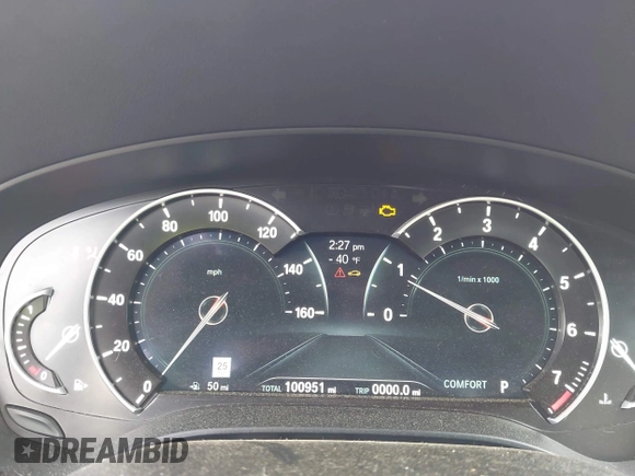 2018 BMW 5 Series 530i with VIN WBAJA5C55JWA38747, listed as a IAAI auction lot 41922937 with 100,951 mi miles and . Bid and sale history available at DreamBid. Image 7.