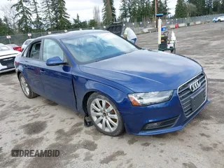 2013 Audi A4 Premium with VIN WAUAFAFL7DN017295, listed as a IAAI auction lot 41760767 with 100,624 mi miles. Bid and sale history available at carsss.com. Image 1.