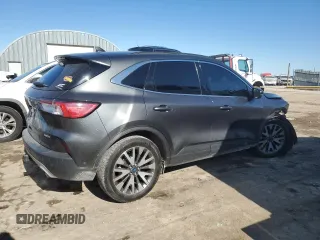 2020 Ford Escape Titanium with VIN 1FMCU9J92LUB45598, listed as a Copart auction lot 42088215 with 65,578 mi miles and Salvage title. Bid and sale history available at DreamBid. Image 3.