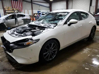 2021 Mazda Mazda3 Hatchback Select with VIN JM1BPBKL3M1347376, listed as a Copart auction lot 45262465 with 39,751 mi miles and Salvage Title. Bid and sale history available at carsss.com. Image 1.