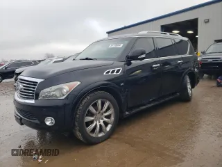 2014 Infiniti QX80 with VIN JN8AZ2NE0E9063391, listed as a Copart auction lot 85138604 with 130,634 mi miles and Salvage Title. Bid and sale history available at carsss.com. Image 1.