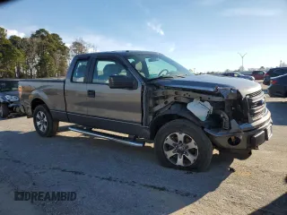 2014 Ford F-150 XL with VIN 1FTEX1EM5EFC03926, listed as a Copart auction lot 45216415 with 145,460 mi miles and Salvage Title. Bid and sale history available at carsss.com. Image 4.