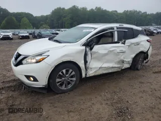 2015 Nissan Murano Platinum z VIN 5N1AZ2MG1FN288289, wystawiony jako Copart lot #55875925 z przebiegiem 159 140 mil mil oraz Szkoda całkowita • Salvage title. Historia ofert i sprzedaży dostępna na DreamBid. Obrazek 1.