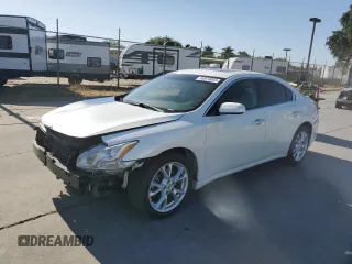 2014 Nissan Maxima S with VIN 1N4AA5AP1EC437205, listed as a Copart auction lot 58970065 with 122,513 mi miles and Salvage title. Bid and sale history available at DreamBid. Image 1.