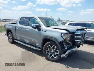 2025 GMC Sierra 1500 SLT с VIN 3GTUUDEDXSG173161, выставлен на аукционе IAAI как лот 42259874 с пробегом 6 058 миль миль и . История ставок и продаж доступна на DreamBid. Изображение 1.