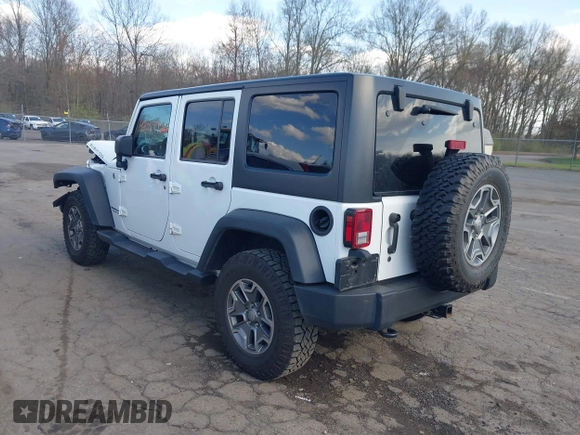 2015 Jeep Wrangler Unlimited Rubicon with VIN 1C4BJWFGXFL507315, listed as a IAAI auction lot 42059720 with 90,189 mi miles and . Bid and sale history available at DreamBid. Image 3.