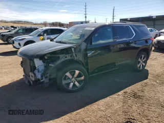 2021 Chevrolet Traverse LT Leather with VIN 1GNEVHKW9MJ158349, listed as a Copart auction lot 46192605 with 75,281 mi miles and Salvage Title. Bid and sale history available at carsss.com. Image 1.