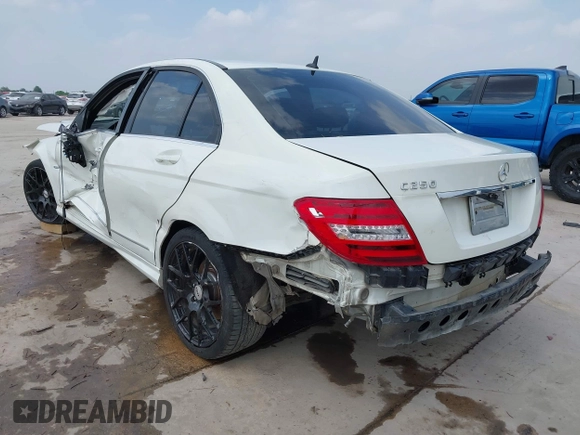 2012 Mercedes-Benz C-Class C 250 Sport with VIN WDDGF4HB9CA652615, listed as a IAAI auction lot 41945573 with 157,522 mi miles. Bid and sale history available at carsss.com. Image 3.