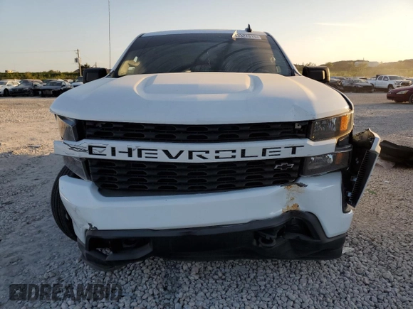 2020 Chevrolet Silverado 1500 Custom with VIN 1GCRWBEF9LZ281181, listed as a Copart auction lot 43327815 with 80,007 mi miles and Salvage Title. Bid and sale history available at carsss.com. Image 5.