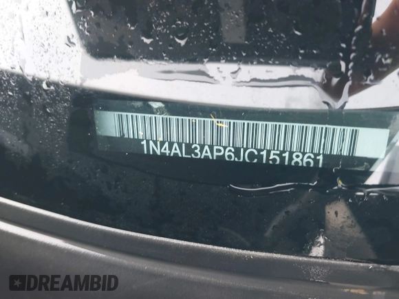 2018 Nissan Altima SR with VIN 1N4AL3AP6JC151861, listed as a IAAI auction lot 40010666 with 140,228 mi miles and . Bid and sale history available at DreamBid. Image 9.