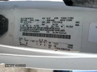 2007 Ford Econoline Passenger XL with VIN 1FBSS31L07DB09904, listed as a Copart auction lot 46078685 with Not provided miles and Salvage title. Bid and sale history available at DreamBid. Image 12.