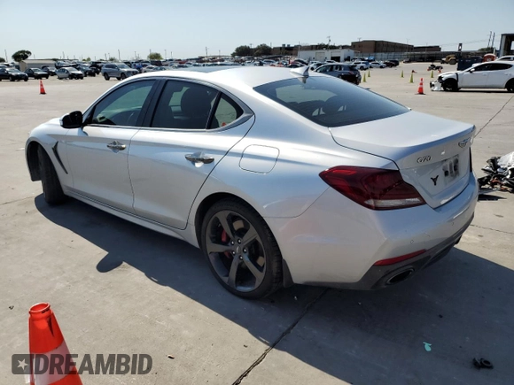 2019 Genesis G70 3.3T Advanced with VIN KMTG34LE2KU014936, listed as a Copart auction lot 74771744 with 29,245 mi miles and Salvage Title. Bid and sale history available at carsss.com. Image 2.