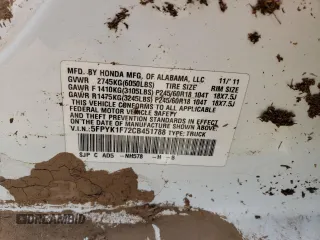 2012 Honda Ridgeline Sport z VIN 5FPYK1F72CB451788, wystawiony jako Copart lot #77704254 z przebiegiem 153 788 mil mil oraz Szkoda całkowita • Salvage title. Historia ofert i sprzedaży dostępna na DreamBid. Obrazek 14.