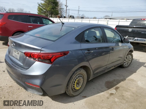 2020 Hyundai Accent SE with VIN 3KPC24A64LE107081, listed as a Copart auction lot 44814583 with 0 mi miles. Bid and sale history available at carsss.com. Image 3.