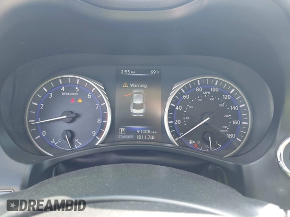 2014 Infiniti Q50 Premium with VIN JN1BV7AR4EM700333, listed as a IAAI auction lot 42109470 with 91,408 mi miles. Bid and sale history available at carsss.com. Image 7.