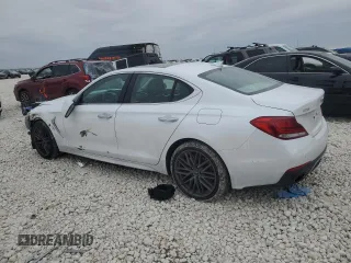 2019 Genesis G70 Dynamic with VIN KMTG34LE3KU014251, listed as a Copart auction lot 87297734 with 97,705 mi miles and Salvage Title. Bid and sale history available at DreamBid. Image 2.