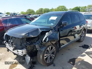 2020 Nissan Pathfinder Platinum with VIN 5N1DR2DM0LC633399, listed as a IAAI auction lot 41850878 with 71,101 mi miles and . Bid and sale history available at DreamBid. Image 2.