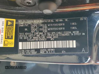 2015 Toyota Highlander XLE z VIN 5TDJKRFH6FS090633, wystawiony jako Copart lot #54089715 z przebiegiem 194 494 mil mil oraz Szkoda całkowita • Salvage title. Historia ofert i sprzedaży dostępna na DreamBid. Obrazek 13.