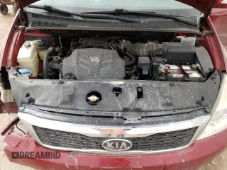 2012 Kia Sedona LX with VIN KNDMG4C77C6501093, listed as a Copart auction lot 48918985 with 194,364 mi miles and Salvage Title. Bid and sale history available at carsss.com. Image 12.