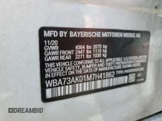 2021 BMW 2 Series 228i xDrive z VIN WBA73AK01M7H41862, wystawiony jako Copart lot #63047535 z przebiegiem 77 652 mil mil oraz Szkoda całkowita • Salvage title. Historia ofert i sprzedaży dostępna na DreamBid. Obrazek 12.