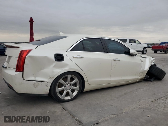 2014 Cadillac ATS Luxury RWD with VIN 1G6AB5RXXE0107482, listed as a Copart auction lot 77848694 with 143,278 mi miles and Salvage Title. Bid and sale history available at carsss.com. Image 3.