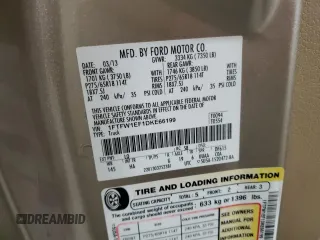 2013 Ford F-150 XL with VIN 1FTFW1EF1DKE66199, listed as a Copart auction lot 51216725 with 134,457 mi miles and Salvage Title. Bid and sale history available at carsss.com. Image 13.