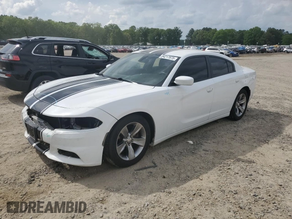 2015 Dodge Charger SXT with VIN 2C3CDXHGXFH865725, listed as a Copart auction lot 54217975 with 147,494 mi miles and Salvage Title. Bid and sale history available at DreamBid. Image 1.