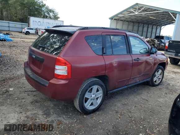 2008 Jeep Compass Sport with VIN 1J8FT470X8D712043, listed as a Copart auction lot 45382735 with 62,588 mi miles and Salvage Title. Bid and sale history available at carsss.com. Image 3.