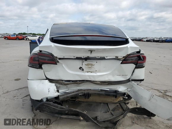 2020 Tesla Model X Long Range with VIN 5YJXCBE24LF253100, listed as a Copart auction lot 53601095 with Not Provided miles and Salvage Title. Bid and sale history available at carsss.com. Image 6.