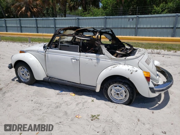 1979 Volkswagen Beetle with VIN 1592037911, listed as a Copart auction lot 57837324 with Not provided miles and Non repairable. Bid and sale history available at DreamBid. Image 2.