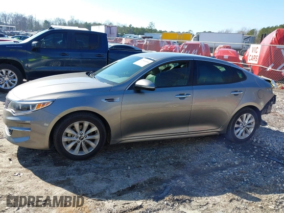 2016 Kia Optima EX with VIN 5XXGU4L3XGG052034, listed as a IAAI auction lot 41506088 with 87,509 mi miles and . Bid and sale history available at DreamBid. Image 15.