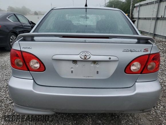 2006 Toyota Corolla CE with VIN 1NXBR32E56Z584627, listed as a Copart auction lot 58849515 with 104,530 mi miles and Salvage title. Bid and sale history available at DreamBid. Image 6.
