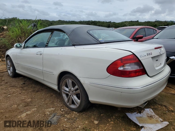 2008 Mercedes-Benz CLK-Class 3.5L with VIN WDBTK56F58T090092, listed as a Copart auction lot 56253453 with 27,038 mi miles and Non Repairable. Bid and sale history available at carsss.com. Image 2.