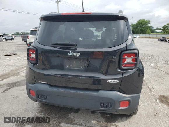 2017 Jeep Renegade Altitude with VIN ZACCJABB4HPG38515, listed as a Copart auction lot 58503415 with 104,040 mi miles and Salvage title. Bid and sale history available at DreamBid. Image 6.