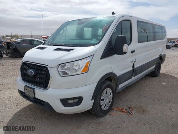 2021 Ford Transit Passenger Wagon XL with VIN 1FBAX2Y87MKA31685, listed as a IAAI auction lot 41789163 with 116,098 mi miles. Bid and sale history available at carsss.com. Image 2.