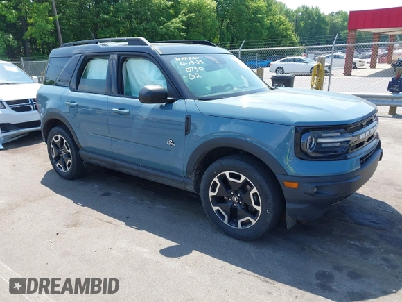 2021 Ford Bronco Sport Outer Banks with VIN 3FMCR9C61MRA00730, listed as a IAAI auction lot 42166062 with 81,946 mi miles and . Bid and sale history available at DreamBid. Image 1.