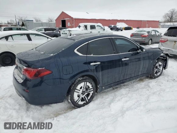 2019 Infiniti Q70 Luxe with VIN JN1BY1AR1KM586002, listed as a Copart auction lot 46111645 with 68,244 mi miles and Salvage title. Bid and sale history available at DreamBid. Image 3.